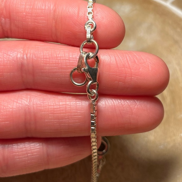 Agate & Smoky Topaz Stone Box Chain 925 Sterling Silver Bracelet - Picture 13 of 15